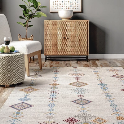 NuLOOM Kiya Machine Washable Moroccan Global Geometric Area Rug 9 NuLOOM Kiya Machine Washable Moroccan Global Geometric Area Rug - Image 7