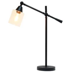 Tilting Arm Table Lamp Black - Elegant Designs