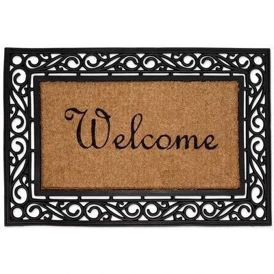 BirdRock Home Classic Welcome Brush Coir Doormat With Black Rubber Bottom - 24 Inches X 36 Inches 6 BirdRock Home Classic Welcome Brush Coir Doormat With Black Rubber Bottom - 24 Inches X 36 Inches - Image 4