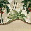 RLF Home Shadow Gimp Trim Detail Printed Palm Glory High Quality Valance 3" Rod Pocket 50" X 16" Aloe Green