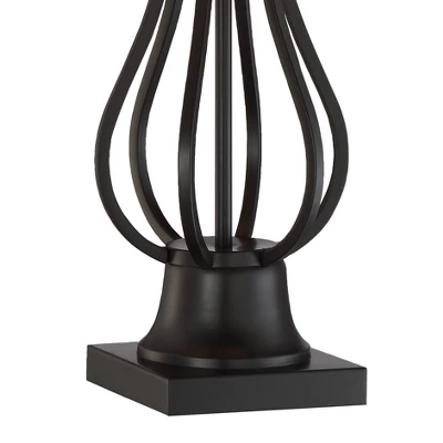 Regency Hill Hadley Industrial Table Lamps Set Of 2 26" High Bronze With AC Power Outlet Ivory Pleat Shade For Bedroom Living Room Bedside Office Desk 7 Regency Hill Hadley Industrial Table Lamps Set Of 2 26" High Bronze With AC Power Outlet Ivory Pleat Shade For Bedroom Living Room Bedside Office Desk - Image 5