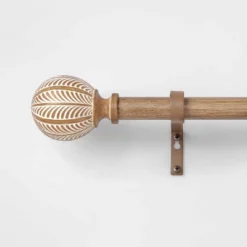 Carved Light Woodtone Ball Curtain Rod Natural - Opalhouse™ 7 Carved Light Woodtone Ball Curtain Rod Natural - Opalhouse™ -Home Decor Store GUEST 7e070734 076e 44dc 94e6 de22767e0af4