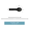 Hastings Home Curtain Rod, Black With Cone Finials