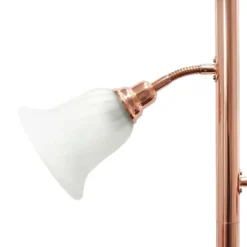 Torchiere Floor Lamp With 2 Reading Lights And Scalloped Glass Shades Rose Gold - Lalia Home -Home Decor Store GUEST 7e42bd2e ea8e 4a39 b3cd 06744095f5cd