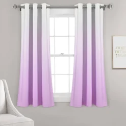 Set Of 2 (63"x38") Mia Ombre Insulated Grommet Blackout Window Curtain Panels - Lush Décor -Home Decor Store GUEST 7e52fbd0 9e8b 4359 b23d e6be391a4f43