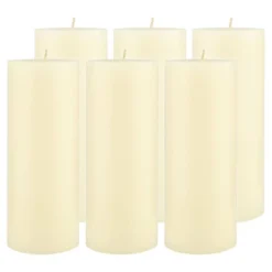 6pk Unscented Flat Top Smooth Pillar Candles Ivory - Stonebriar Collection -Home Decor Store GUEST 7e9d3150 df8d 454e bb4f 923b3b5db908