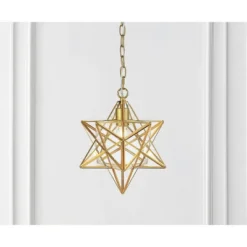 12" Stella Moravian Star Metal/Clear Glass LED Pendant - Jonathan Y -Home Decor Store GUEST 7f245a2a 7035 445c bb45 f704a5e09957