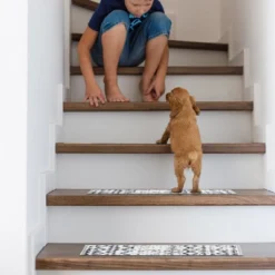 World Rug Gallery Distressed Bohemian Non-Slip Stair Treads -Home Decor Store GUEST 82abd620 39cd 4965 b2af e311d262b63b