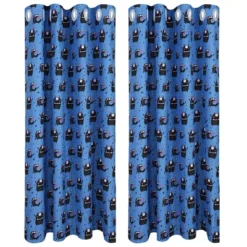 PiccoCasa Kid's Window Bedroom Decor Cartoon Pattern Polyester Curtain Panels 2 Pcs