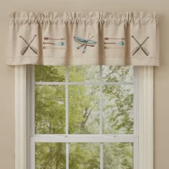 Park Designs Paddles Embroiderd Lined Valance 60X14