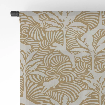 Evamatise Big Cats And Palm Trees Jungle Single Panel Sheer Window Curtain - Deny Designs 5 Evamatise Big Cats And Palm Trees Jungle Single Panel Sheer Window Curtain - Deny Designs - Image 3