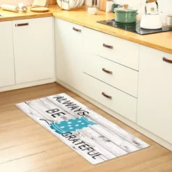 J&V TEXTILES 20" X 55" Oversized Cushioned Anti-Fatigue Kitchen Runner Mat (Always Be Grateful)