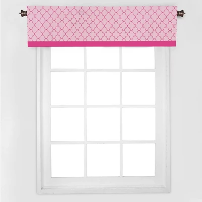 Bacati - Quatrefoil Pink Window Valance 7 Bacati - Quatrefoil Pink Window Valance - Image 5
