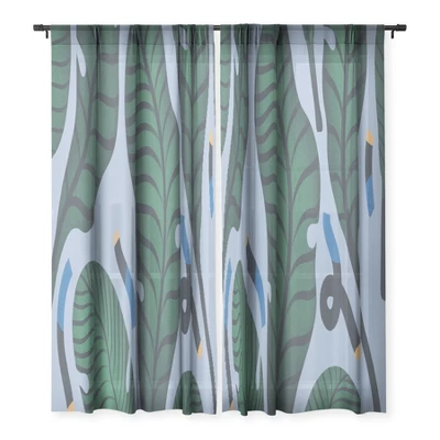 MSRYSTUDIO Retro Jungle Out Single Panel Sheer Window Curtain - Society6 4 MSRYSTUDIO Retro Jungle Out Single Panel Sheer Window Curtain - Society6 - Image 2