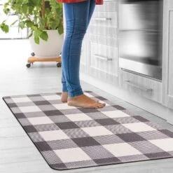 World Rug Gallery Checkered Plaid Anti-Fatigue Standing Mat -Home Decor Store GUEST 8b70b673 5fd0 4bfb 820b 75b9d64f6b22