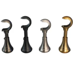 Linen Avenue Single Rod Upgraded Round Decorative Curtain Bracket -Home Decor Store GUEST 8c303b46 6868 47c7 b1c3 945c24c34941