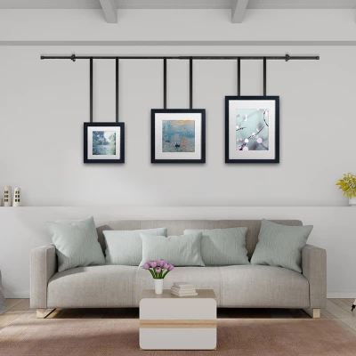 Hastings Home 1" X 48-84" Curtain Rod With Decorative End Cap Style Finials And Hardware For Home Décor In Bedroom & Kitchen - Black 5 Hastings Home 1" X 48-84" Curtain Rod With Decorative End Cap Style Finials And Hardware For Home Décor In Bedroom & Kitchen - Black - Image 3