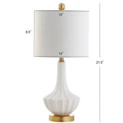 21.5" Ceramic Parker Mini Table Lamp (Includes LED Light Bulb) White - JONATHAN Y -Home Decor Store GUEST 8e028315 441c 4f81 9b8c adef666be519