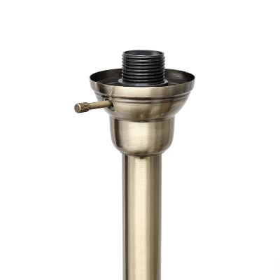 3 Light Floor Lamp With Scalloped Glass Shade Antique Brass - Elegant Designs 9 3 Light Floor Lamp With Scalloped Glass Shade Antique Brass - Elegant Designs - Image 7