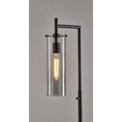 1-Light Dalton Floor Lamp Black (Includes Light Bulb) - Adesso 4 1-Light Dalton Floor Lamp Black (Includes Light Bulb) - Adesso - Image 2