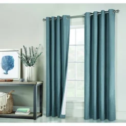 Thermaplus Ventura Blackout Grommet Curtain Panel Pair Frame Your Windows With Subtle Slub Textured Motif Blue -Home Decor Store GUEST 92212369 5bc5 492b 8395 81bd07e1dcfc