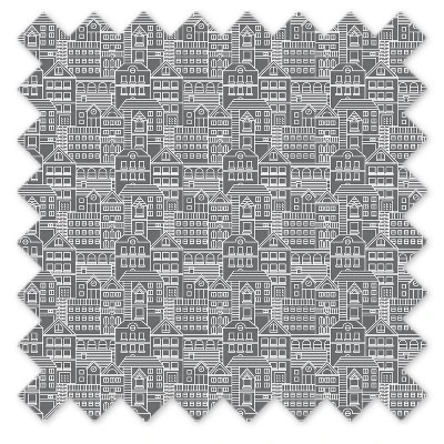 Bacati - Clouds In The City Grey Cityscape Cotton Printed Single Window Curtain Panel 6 Bacati - Clouds In The City Grey Cityscape Cotton Printed Single Window Curtain Panel - Image 4