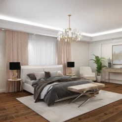 Crystal Table Lamp With Drum Shade Gold - Olivia & May -Home Decor Store GUEST 954804ab ce0c 474a 9310 31123b47f4ad