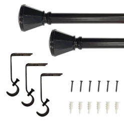 Decorative Drapery Single Rod Set With Trumpet Finials Oil Rubbed Bronze - Lumi Home Furnishings -Home Decor Store GUEST 96bfbaa5 f3f4 4796 9b60 830b44f3d5b5