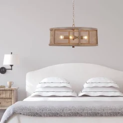 18" Metal Dixsie Caged Farmhouse Chandelier Woodgrain - River Of Goods 16 18" Metal Dixsie Caged Farmhouse Chandelier Woodgrain - River Of Goods -Home Decor Store GUEST 9768f4c8 9cb2 4270 ad14 d5210f8d9587