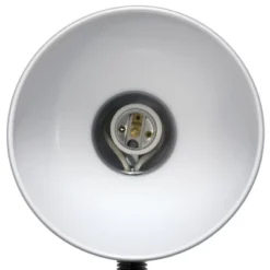 14.25" Traditional Fundamental Metal Desk Task Lamp And Bowl Shaped Shade With Flexi Gooseneck White - Creekwood Home -Home Decor Store GUEST 9778b01a 49d9 4035 8c06 0696dd8f2a3c