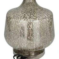 Linen Table Lamp With Faux Mercury Glass Finish Silver - Olivia & May -Home Decor Store GUEST 984bb99c 7131 483e bedd 8dcdcae5851d