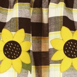 Country Village Designs Sunflower Buffalo Check Buttermilk Valance, Black 72x15.5 -Home Decor Store GUEST 9973aa3d 20b5 4047 83bc 59382b387279