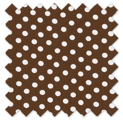 Bacati - Dots Chocolate Cotton Printed Single Window Curtain Panel 5 Bacati - Dots Chocolate Cotton Printed Single Window Curtain Panel - Image 3