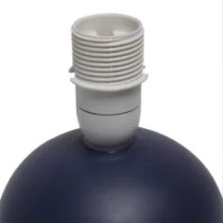 8.66" Petite Ceramic Orb Base Bedside Table Desk Lamp With Matching Tapered Drum Fabric Shade Blue - Creekwood Home -Home Decor Store GUEST 9b88cfe8 5f70 4d6e bc67 71d74b0898a7