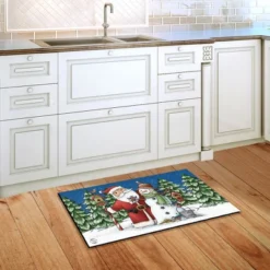 Santa And Snowman Christmas Doormat Primitive Birds 30" X 18" Briarwood Lane -Home Decor Store GUEST 9bc8ed44 f23e 49b1 9508 2a056079ff17