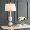 33.75" Glass Gillian Table Lamp (Includes LED Light Bulb) White - JONATHAN Y -Home Decor Store GUEST 9e4632bf 7c40 4ebf 86af c92bc4044ef2