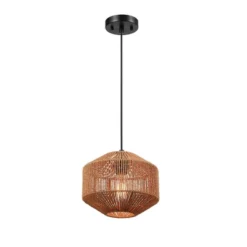Lotus 1-Light Pendant Lighting With Natural Twine Shade - Globe Electric -Home Decor Store GUEST 9e6475aa 9b2f 41d3 bba0 93d2a2943041