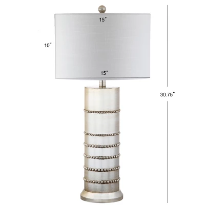 31" Evelyn Resin Table Lamp (Includes LED Light Bulb) Silver - JONATHAN Y 5 31" Evelyn Resin Table Lamp (Includes LED Light Bulb) Silver - JONATHAN Y - Image 3