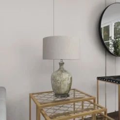 Glam Glass Table Lamp With Faux Mercury Glass Finish Silver - Olivia & May -Home Decor Store GUEST a0533063 807f 42ff 9489 3bb9adc3b44a