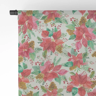 Ninola Design Poinsettia Holiday Flowers Single Panel Sheer Window Curtain - Deny Designs 5 Ninola Design Poinsettia Holiday Flowers Single Panel Sheer Window Curtain - Deny Designs - Image 3