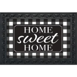 Home Sweet Home Checkers Spring Doormat Indoor Outdoor 30" X 18" Briarwood Lane