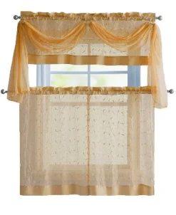 Kate Aurora Complete 4 Piece Linen Leaf Embroidered Complete Kitchen Curtain Set 14 Kate Aurora Complete 4 Piece Linen Leaf Embroidered Complete Kitchen Curtain Set -Home Decor Store GUEST a410e61d 984e 40b8 b8d9 9a433e1add73