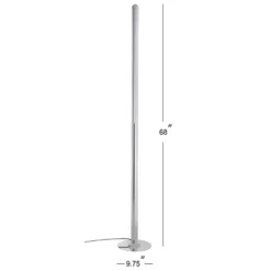 68" Metal Roxanna Floor Lamp (Includes LED Light Bulb) Silver - JONATHAN Y -Home Decor Store GUEST a4e920ec 1d1f 4284 ae65 c8237fccdc79