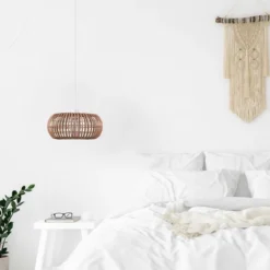 Fitz 1-Light Plug-In Or Hardwire Rattan Shade Pendant Lighting - Globe Electric -Home Decor Store GUEST a501eafc f8a0 4245 adba 54978093fab5