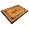 1'5" X 2'5" Cursive Welcome With Border Indoor/Outdoor Recycled Rubber And Coir Doormat Natural/Black - Entryways -Home Decor Store GUEST a5a2fb37 d38b 4802 99d9 11d755d1cb53