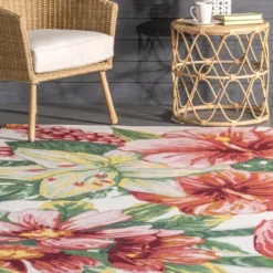 NuLOOM Contemporary Floral Sabrina Indoor/Outdoor Patio Area Rug -Home Decor Store GUEST ac813bb1 73aa 48e3 b7ac cfabc749c1d2
