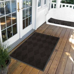 3'x4' Solid Diamond Doormat Charcoal - HomeTrax