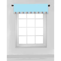 Bacati - Solid Stripes Aqua/Choc Window Valance -Home Decor Store GUEST acf0c3da e3e3 481f a60a 75c8c292cbd2