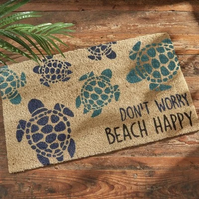 Split P Don't Worry Beach Happy Sea Turtle Doormat 3 Split P Don't Worry Beach Happy Sea Turtle Doormat