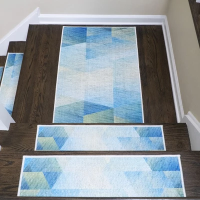 Sussexhome Sea Collection Cotton Heavy Duty Low Pile Area Rug , 2' X 3', Sea Blue 4 Sussexhome Sea Collection Cotton Heavy Duty Low Pile Area Rug , 2' X 3', Sea Blue - Image 2